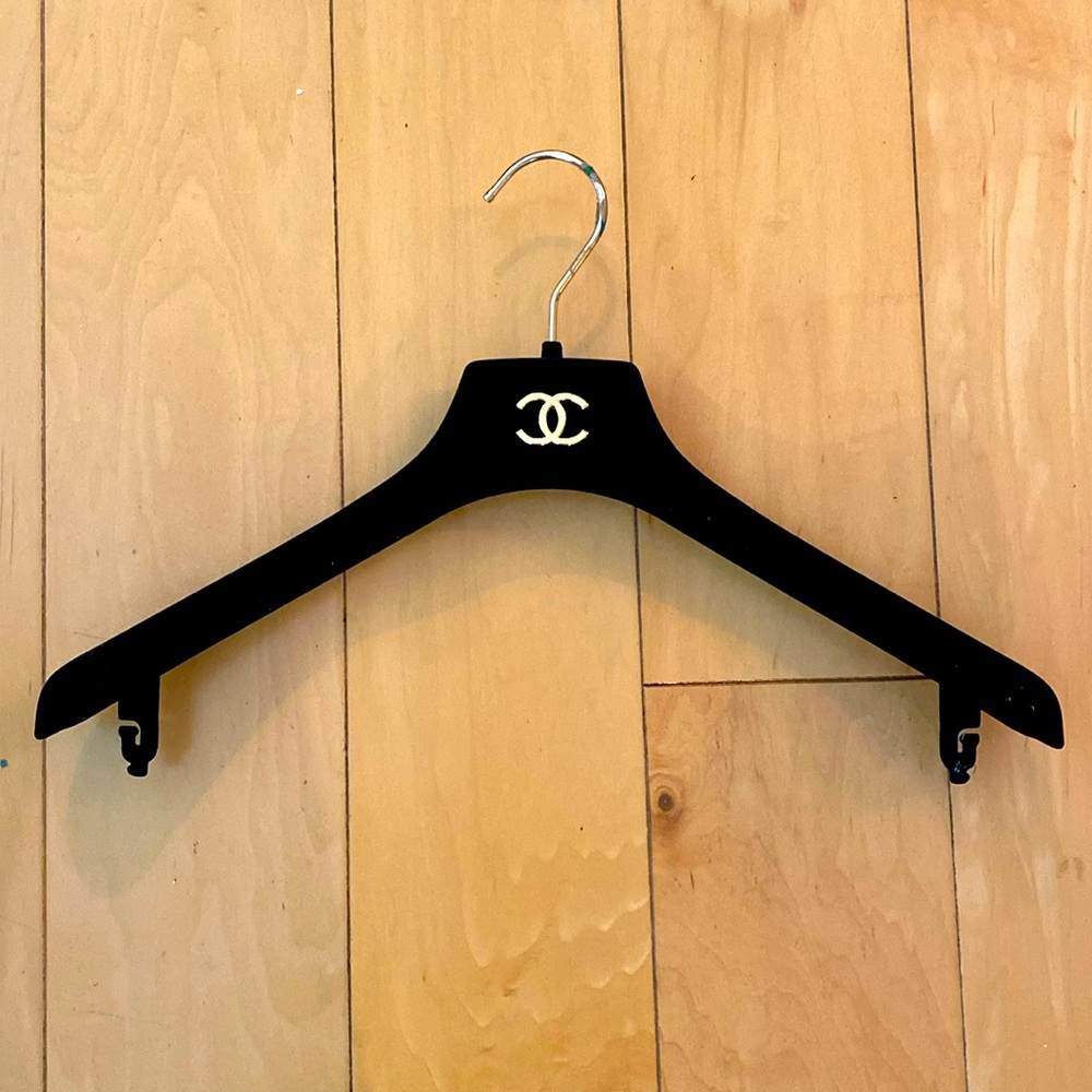 Chanel Velvet flocking on plastic Hanger